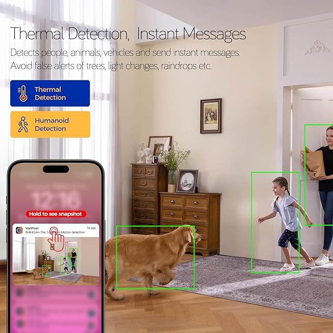 xmartO 4MP QHD WiFi6 Dual-Band Wireless Solar-Powered Indoor & Outdoor Home Security Camera