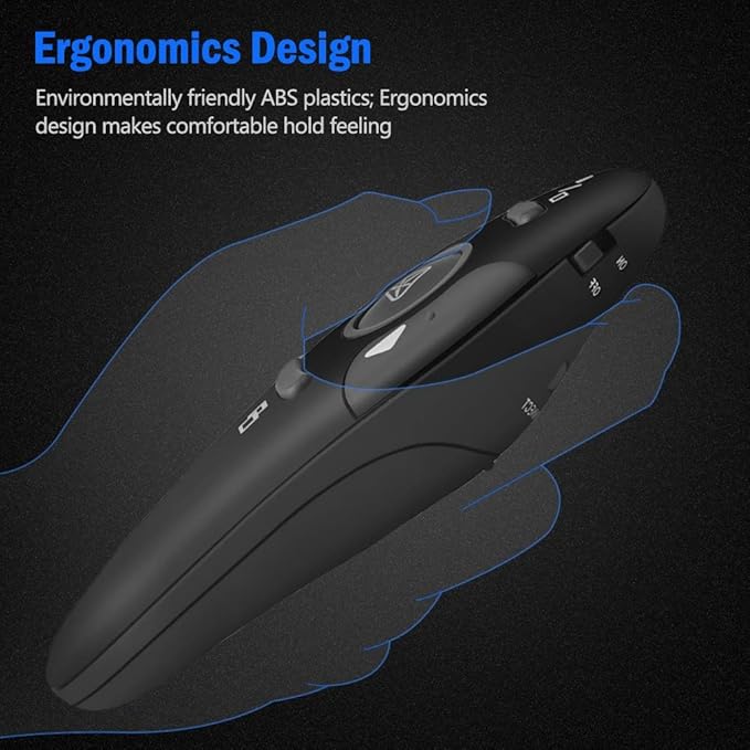 Presentation Remote Clicker, Wireless Presenter for PowerPoint Presentation Remote, RF 2.4GHz USB for Mac, Keynote, Computer, Laptop