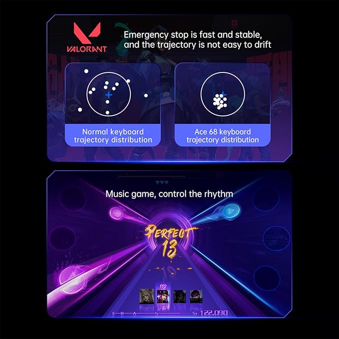 JOMKIZ MCHOSE Jet 75 Wired Magnetic Switch Mechanical Gaming Keyboard, 75% Rapid Trigger Hall Effect Keyboard, Hyper-Fast Adjustable Actuation, 8K Hz Polling Rate, RGB HotSwap, for PC/Mac, White