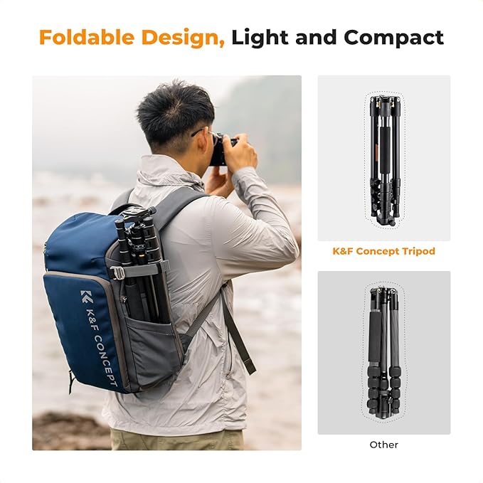 K&F CONCEPT Camera Tripod，72" Aluminum Tripod for Camera, Lightweight and Foldable Travel Tripod with Remote & Extra Quick Release Plate, Professional Camera Tripod Monopod for DSLR Camera and Phone.