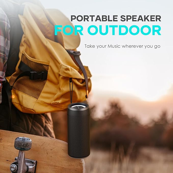 Bluetooth Speaker IPX6 Waterproof.Musibaby M88pro with Loud Stereo Sound,Portable Wireless Speaker,40H Battery,Bluetooth 5.3,Dual Pairing, Shower Outdoor Speaker for Party, Beach, Gifts Ideal.
