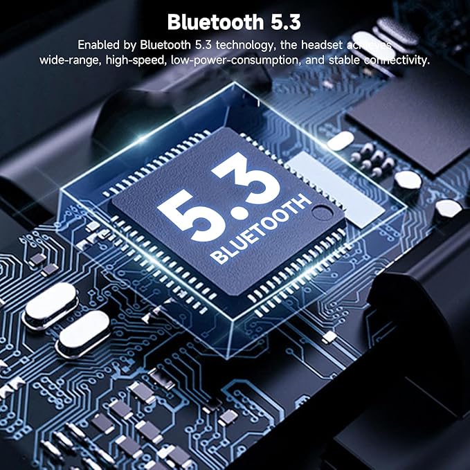 Bluetooth Headset V5.3,100 Hrs Talk Time Single-Ear Earphone, CVC8.0 Noise Cancelling Wireless Earbud, Business Earbud with 500 mAh Charging Case, Hands-Free Earpiece for Trucker/Home/Office Work