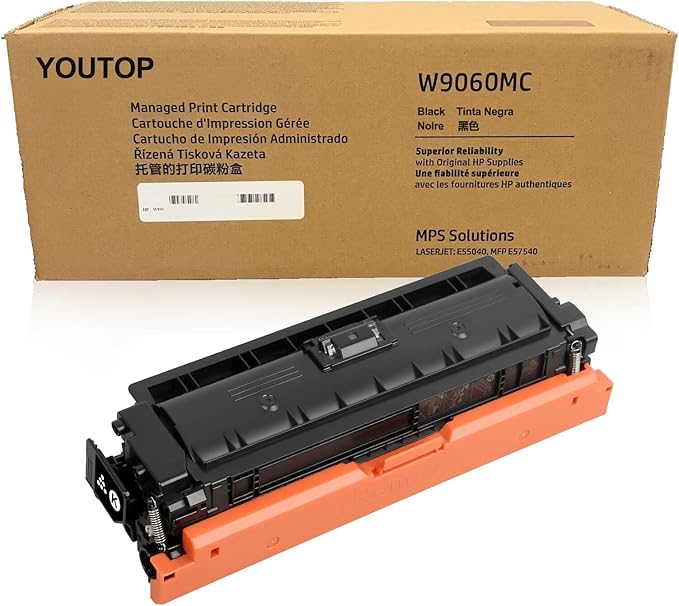 W9060MC Black Toner Cartridge Replacement for HP Color Managed E55040 E55040DN E85055 E85055DN E57540 E57540DN Printer