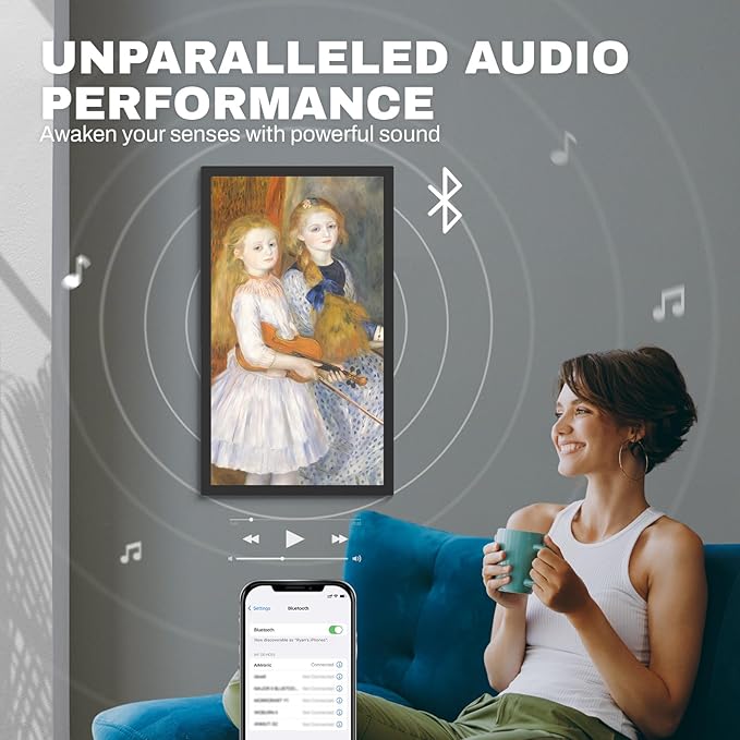 Large Digital Picture Frame 24 inch, 1920x1080 FHD IPS WiFi Digital Photo Frame with Remote, 32GB Storage, Auto-Rotate, Instantly Share Photo/Video via Apps/Email, USB/Mirco SD, Black