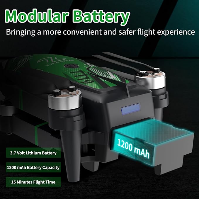 TT19 Drone with Camera for Adults, 1080P HD Camera, Obstacle Avoidance Function Level 3 Wind Resistance Brushless Motor, Drones with Headless Mode 3D Flip