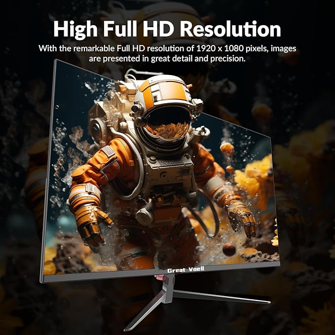 27 Inch Farmless Gaming Monitor, 240Hz 1ms FHD 1080P, 1500R VA Panel, FreeSync, 2X HDMI 1.4 & 2X DP 1.2, 100% sRGB, 90% DCI-P3, Frameless Design, VESA Mount, Metal Stand – Black