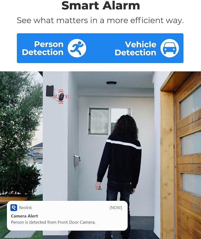 REOLINK Security Cameras Outdoor Wireless WiFi, Argus 3 Pro+Solar Panel with 5MP Color Night Vision, 2.4G/5Ghz WiFi, Non-Stop Solar Powered, Human/Vehicle Detection, Home Hub Compatible