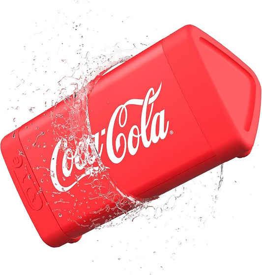 Oontz Upgraded Angle 3 Portable Bluetooth Speaker 5.0-10W Sound, 14-Hr Battery, 100ft Wireless Range, IPX5 Water-Resistant, Budget Small Speaker for Travel, Party, Outdoor or Home (Coca-Cola Red)