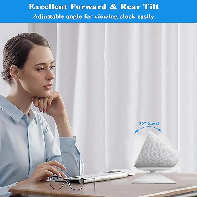 Adjustable Stand for All-new Echo Show 8 (3rd Gen, 2023 release), Smart Display Magnetic Stand Mount Compatible with Echo Show 8 (3rd Gen), with 360 Degree Rotation Tilt and Anti-Slip Base (White)