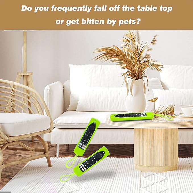 [2-Pack] Climberer Night Vision Covers for Fire Stick 4K Max (New Model) | Fire TV 4k max+ Compatible with(Insignia, Toshiba, Pioneer, Omni) Fire TV Remote 2024- Luminous Silicone with Lanyard