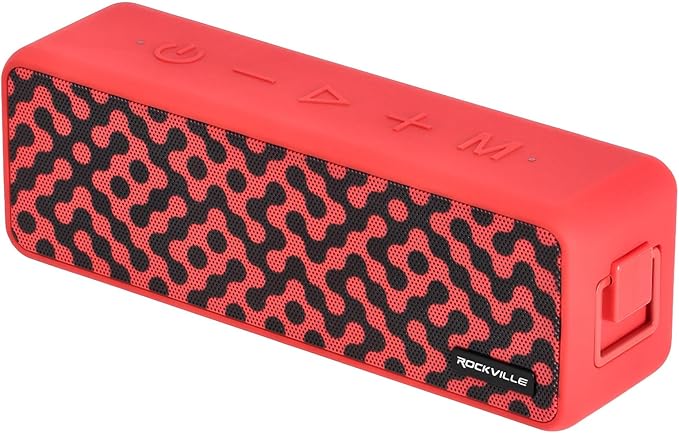 Rockville Faze Red 50W Portable Bluetooth Speaker, TWS Wireless Link, IPX7 Waterproof, 31-Hour Battery, for Outdoor and Home Audio