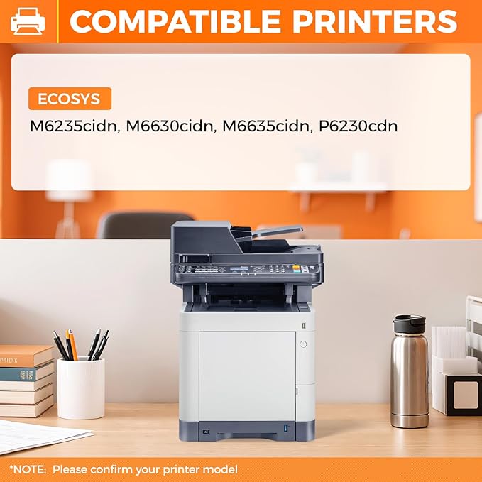 TK-5272 TK5272 Toner Cartridge 4-Pack High Yield Replacement for Kyocera TK-5272K TK-5272C TK-5272M TK-5272Y Compatible with ECOSYS M6235cidn M6630cidn M6635cidn P6230cdn Laser Printer Ink Black Color