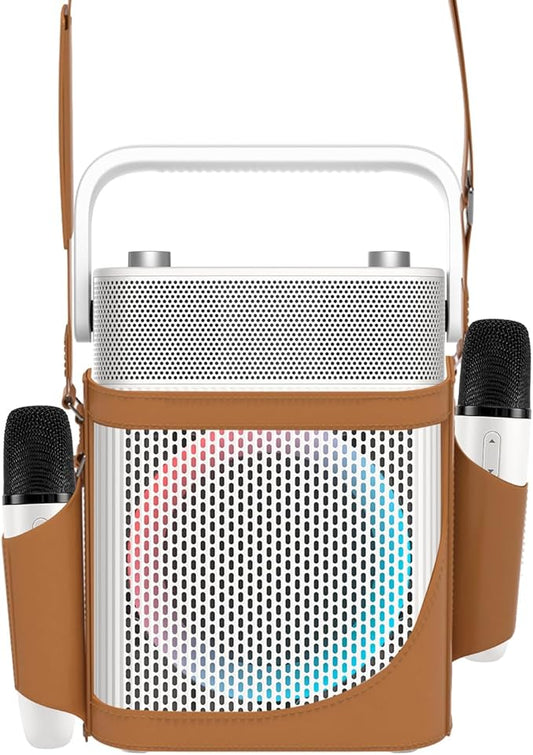 Portable Bluetooth Speaker with Light, Waterproof Karaoke Machine for Adults & Kids, Loud Sound and Deep Bass, Up to 8H Playtime, Support Bluetooth/AUX/USB for Home, Party, Outdoor and Travel