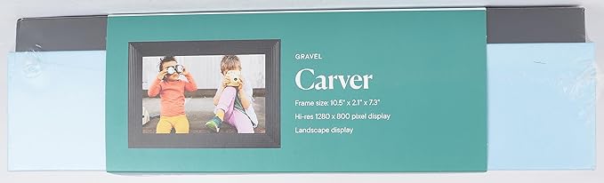 Aura Carver HD WiFi Digital Picture Frame, 10.1”, Add Photos with Aura App, Free Unlimited Storage - Wirecutter’s Pick for Best Digital Photo Frame 2022 - Gravel