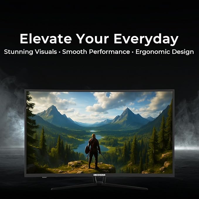 Deco Gear 39" Curved Widescreen Gaming Monitor | 2560x1440 | 1ms MPRT | 165 Hz | 16:9 | HDR400 | 4000:1 | 1 x HDMI | 1 x DisplayPort