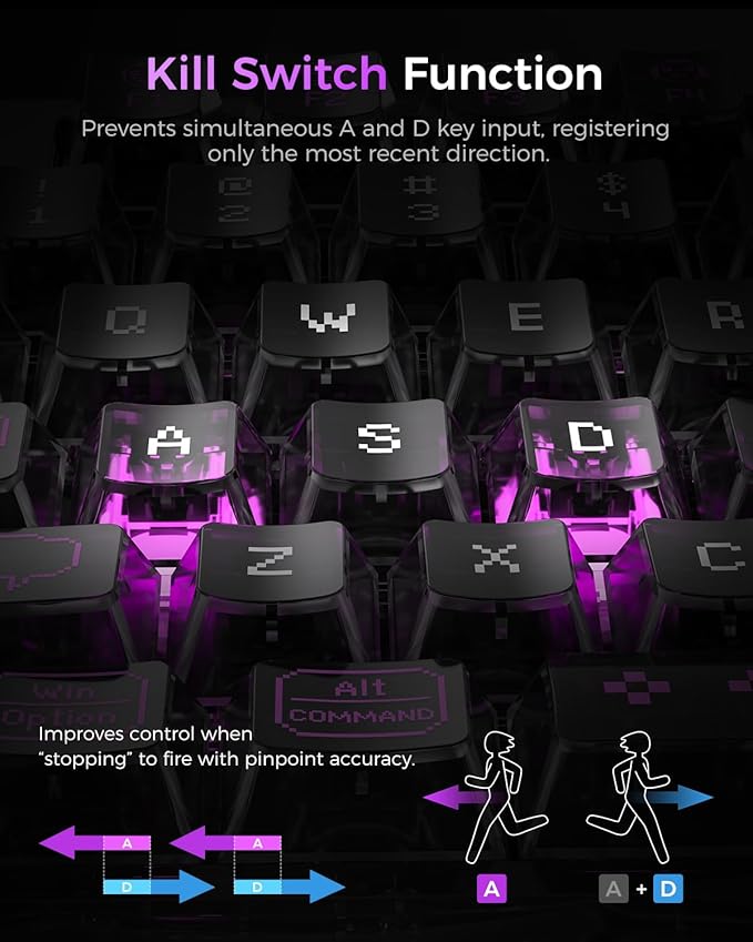 GravaStar Mercury V75 Lite Hall Effect Magnetic Gaming Keyboard – 8KHz Rapid Trigger Wired 75% Keyboard, Adjustable Actuation, Hot-Swappable Switches, Transparent RGB for PC/Mac