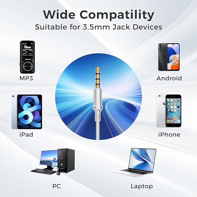 2 Pack 3.5mm Jack in Ear Headphones,Wired Earbuds with Microphone with Microphone Suitable for Smartphones, Computers, Laptops, IPads, MP3 Players