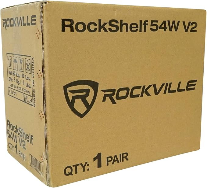 Rockville 2 RockShelf 54W 360w White 5.25"" Home Theater Bookshelf Speakers/4 Ohm, RockShelf 54W V2