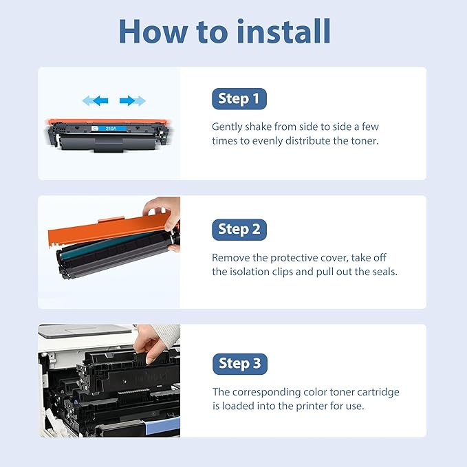 210A Toner Cartridges High Yield for Color Laser Jet Pro MFP 4301fdw 210A Compatible for HP 4201dn 4201dne 4201dw 4201dwe MFP 4301dw 4301dwe 4301fdn 4301fdne 4301fdw 4301fdwe Printer(BK/Y/M/C,8 Pack)