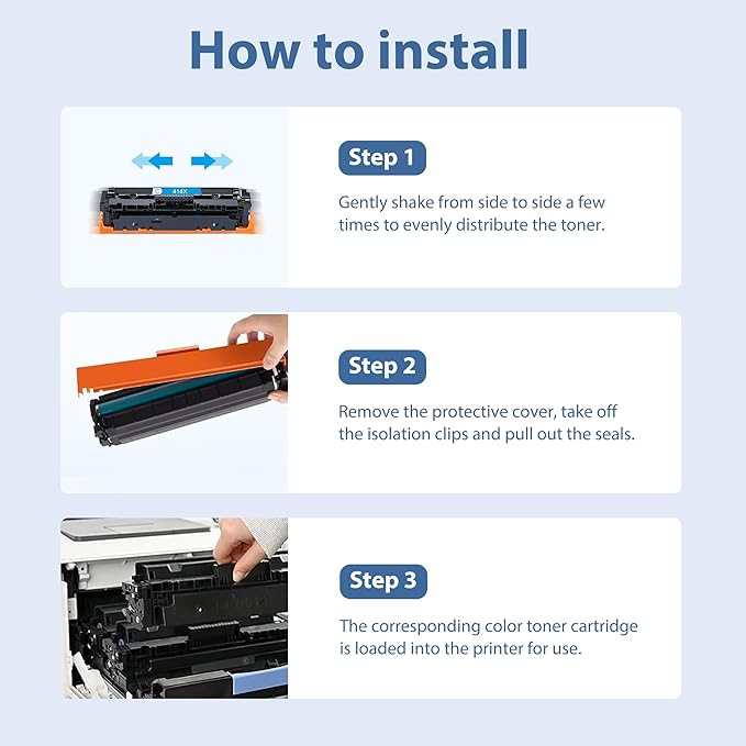 8-Pack 414X Toner Cartridges High Yield: MFP M479fdw - Compatible 414X 414A W2020A W2020X Toner Cartridges with Color Pro M479fdn M454dw M454dn M454 M479 Printer Ink(2B/2C/2Y/2M)