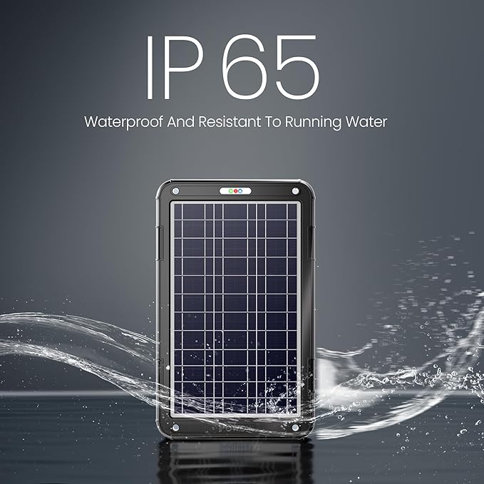 POWOXI 12V Solar Car Battery Charger: 12W Solar Panel Kit Battery Trickle Charger Maintainer with Smart PWM Controller for Car - RV Boat Marine Motorcycle - for Trailer Truck Snowmobile Tractor