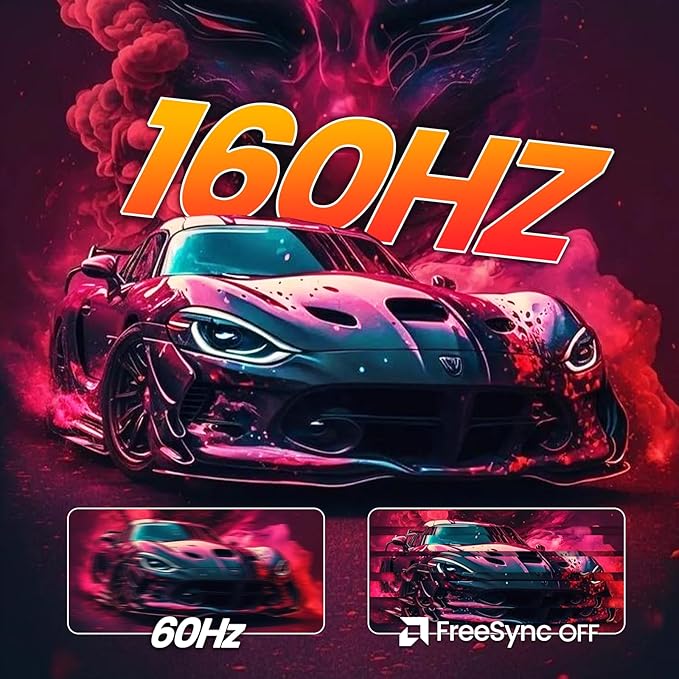 CRUA 32" Curved Gaming Monitor, 144Hz/160Hz 4K UHD(3840 * 2160P) 1500R VA Screen, Supports AMD Freesync, 120% sRGB, Built-in Speakers, RGB Lighting, Wall Mountable Installs(HDMI 2.1/DP 1.4)-White