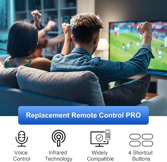 Voice Control TV Remote Replacement - for Fire AMZ TV Stick (HD/2nd Gen/3rd Gen/Lite/4K/4K Max), TV Cube and for Onmi/Insignia/Toshiba/Pioneer