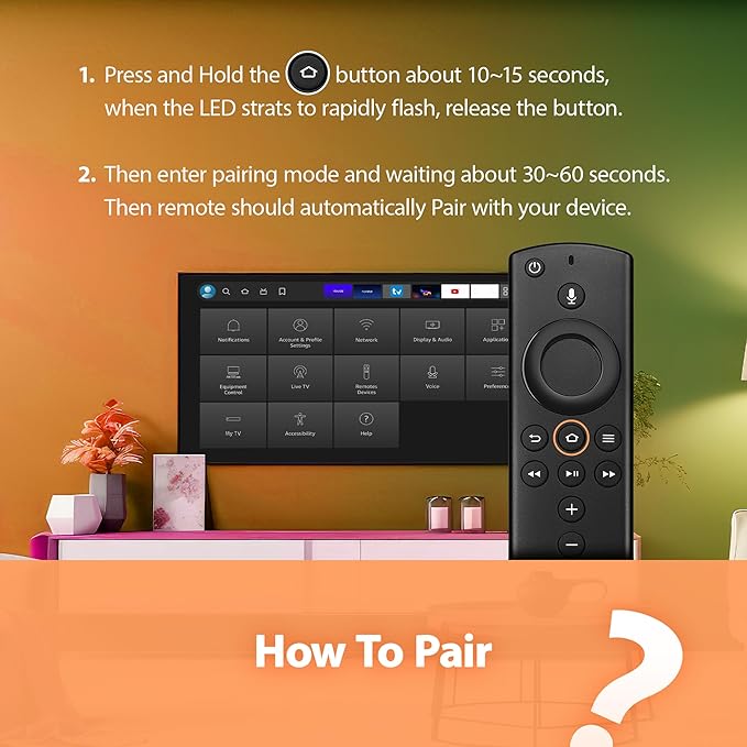 Voice Remote Control (2nd Gen) Fit for Fires-AMZ-Smart TVs Stick/TV Cube/Lite/4K, Smart TVs (3rd Gen), Not for Insignia-Toshiba-Pioneer Smart TV