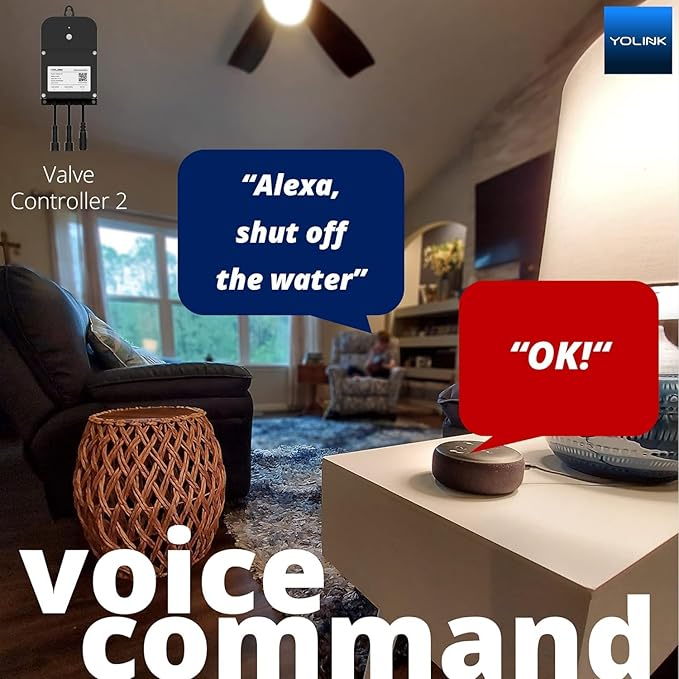 YoLink Smart Water Leak Protection System Kit: Bulldog Valve Robot, Smart Valve Controller 2, 3 Water Leak Sensors, Hub