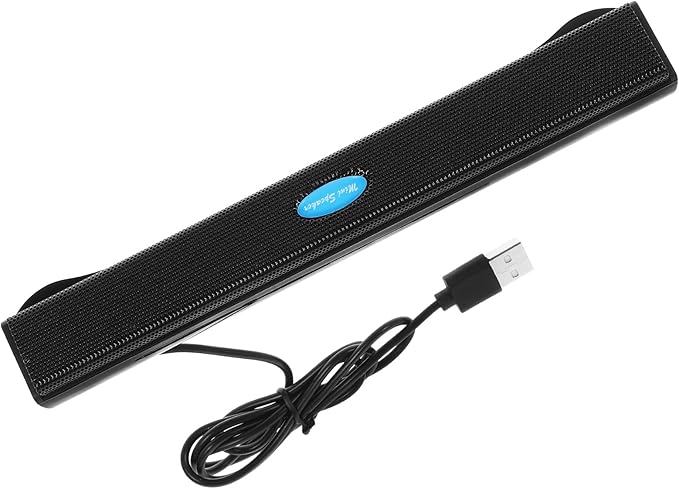 Sound Bars for TV, USB 2.0 Portable Soundbar - Small Surround Soundbar Speakers for PC/Gaming/Projectors, 7.9x1.1 Inch