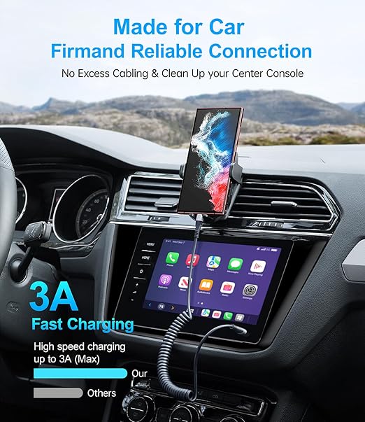 USB C to C 100W 3ft, 2Pack Coiled USB C Charger Cable for Car, Short Type C USBC Fast Charging Cable for iPhone 17/16/15/Pro/Plus/Pro Max/Samsung Galaxy S23, Compatible All Type C Devices