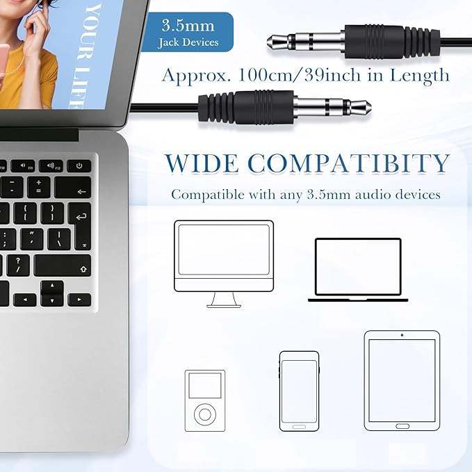 Kanayu 100 Pack Wired Earbuds Bulk for Classroom Ear Headphones Wired Basic Student Earbuds No Microphone with 3.5mm Jack for Kids Class Laptop School Library, Individually Bagged(Blue)