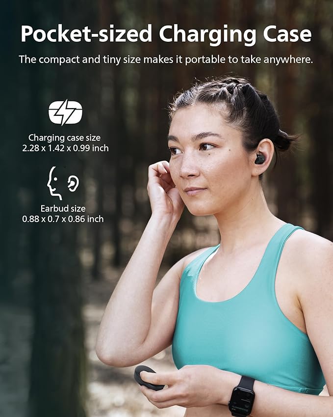 PHILIPS TAT1219 Wireless Earbuds,True Wireless Headphones,Powerful Bass with 10 mm Driver,Clear Call Quality with AI Mic,18 H Battery Life,Bluetooth 5.3,IPX4 Rating,Ergonomic Design for Comfort,Black