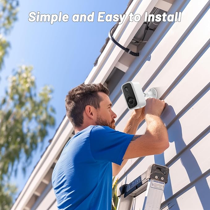 Security Cameras Wireless Outdoor 2 Pack, 2K Battery Powered Cameras for Home Security EseeCloud, 2.4G WiFi Surveillance Indoor AI Motion Detection Color Night Vision 2-Way Talk Waterproof