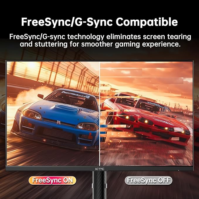 KTC 27 Inch White Gaming Monitor 300Hz/320Hz, QHD 1440P Fast IPS Computer Monitor with Adaptive FreeSync, HDR400, Height/Pivot/Swivel/Tilt Adjustable, DP&HDMI, H27E6