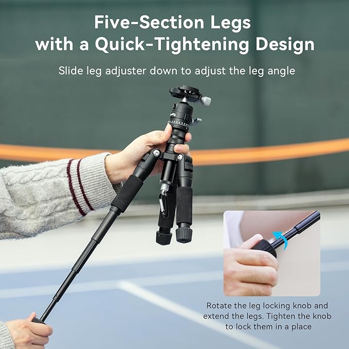 SmallRig VT-20 Aluminum Mini Tripod, 20" Desktop Tripod with 360° Ball Head, Compact Desktop Tripods for DSLR Camera Video Camcorder, Load up to 13lb/6kg-4289
