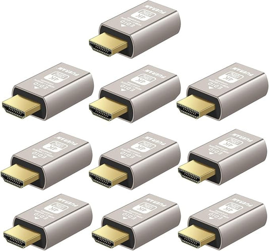 4K 120Hz HDMI 2.1 Dummy Plug – High-Resolution Virtual Display Emulator for PC, VR Headsets & Cryptocurrency Mining EDID Headless Ghost Display Adapter(4K-120Hz-10P)