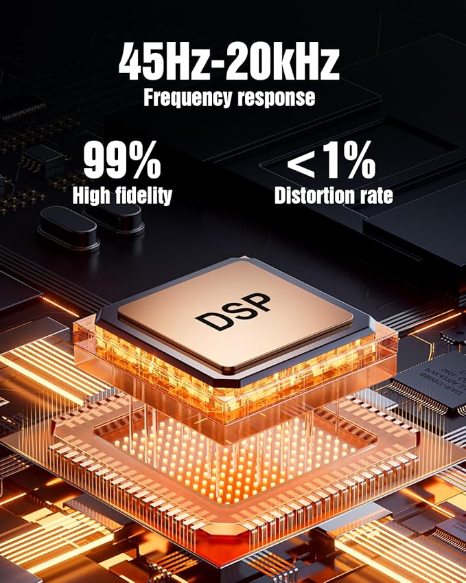 Hiwill 4.1ch Dolby Atmos Soundbar, 320W Sound Bar for Smart TV with Subwoofer, 2 Side-Firing Tweeters, 2 Front Surround Speakers, Home Theatre 3D Surround Sound System for TV Speaker, eARC/OTP/AUX