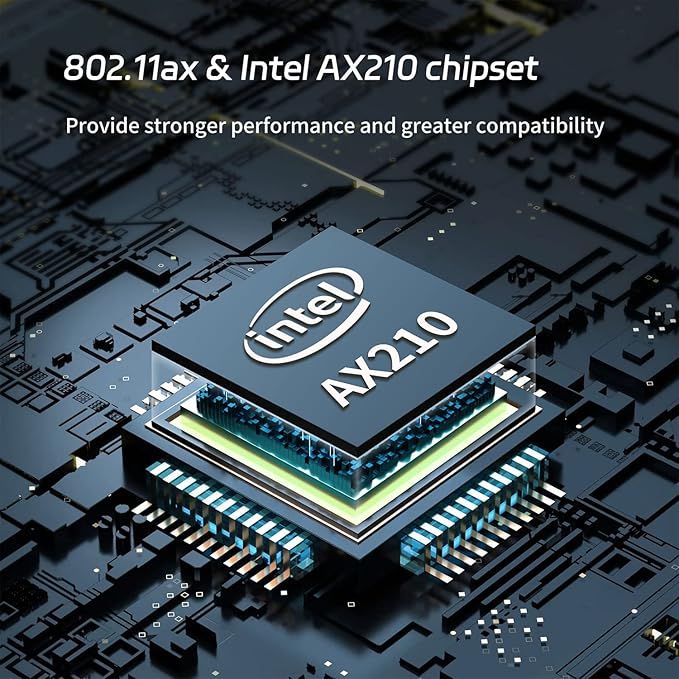 WiFi Card 6E 5400Mbps (6GHz&5Ghz&2.4GHz) PCIe WiFi 6E Card, Bluetooth 5.3, AX210 Module Inside,PCI-E Wireless WiFi Network Adapter Card for Desktop PC Windows10/11 64bit