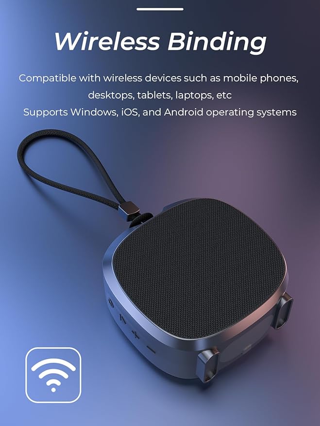 Bluetooth Speaker Portable Media Players Clear Loud Stereo Sound Deep Bass Wireless Speaker With Lights TWS IPX5 Waterproof Small Speakers Long Playtime for Home/Party/Outdoor/Beach Electronic Gadgets