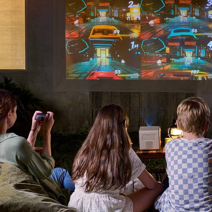 BenQ GS50 1080p Wireless Outdoor Projector | Smart Android TV | WiFi & Bluetooth | 2.1 Channel Speakers with Extra Bass | HDR10 | Autofocus & Keystone | Portable Movie Projector for Camping & Home