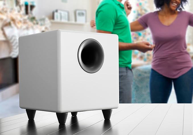 Audioengine S8 Powered Subwoofer Speaker - 250W 8-inch Home Woofer with Built-in Amplifier and Dual Audio Inputs for Home Audio