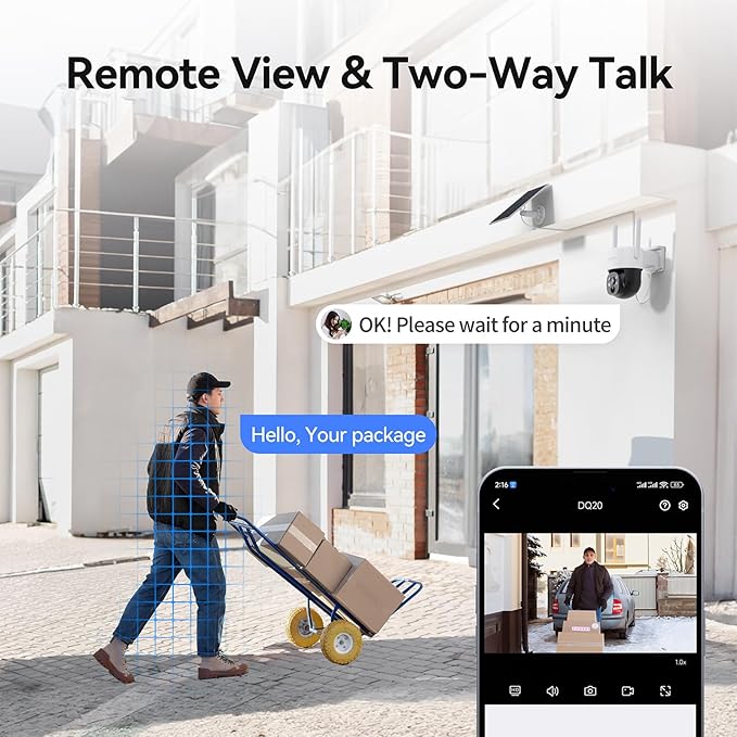 Solar Cameras Wireless Outdoor with 10'' Monitor, 4pcs 2K 3MP Solar Powered Home Security Cameras, Full Color Night Vision, 360° Pan Tilt, Human Detection, 2.4G/5G WiFi 10CH NVR with 500G HDD