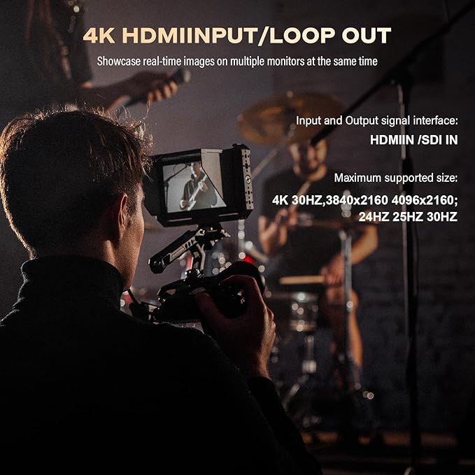 VILTROX DC-X3 Cage 6" SDI Camera Field Monitors 2000nits Super Bright Daylight Viewable External Monitor for 4k HDMI DSLR Touchscreen Monitor for Sony Canon Nikon with Sunshield 2200 MAh Battery