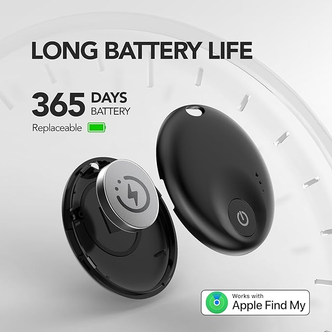 Air Tracker Tags-4 Pack, Smart Bluetooth5.3 Tracker, Item Finder Work with Apple Find My, Tracker Tag Locator for Keys, Luggage, Backpack, Suitcase, Pets, Bike, 120dB Sound(iOS Only) (4Colors)