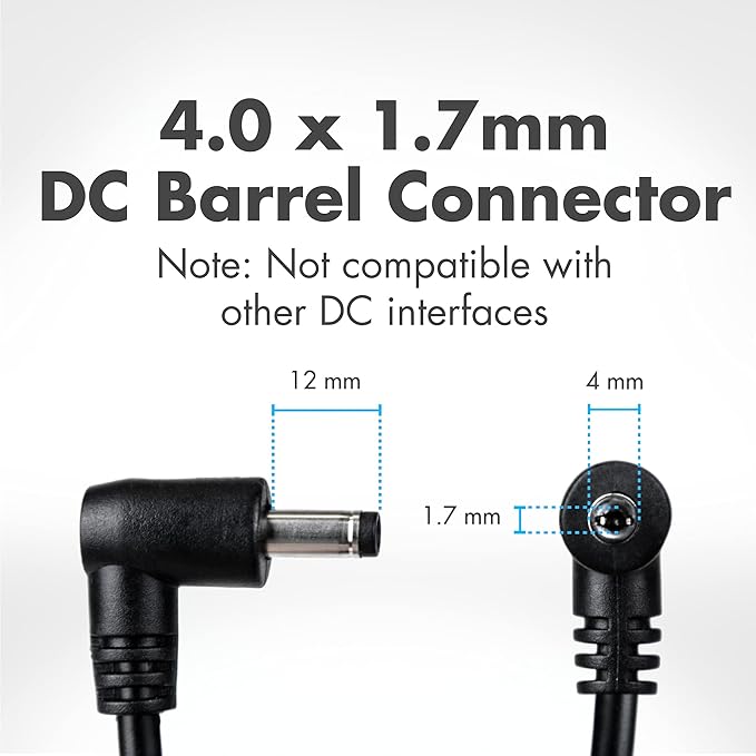 Tenergy 4.2V 1A Battery Charger with DC 4017 4.0x1.7 Connector, for 3.7V Li-ion 1S Rechargeable Battery
