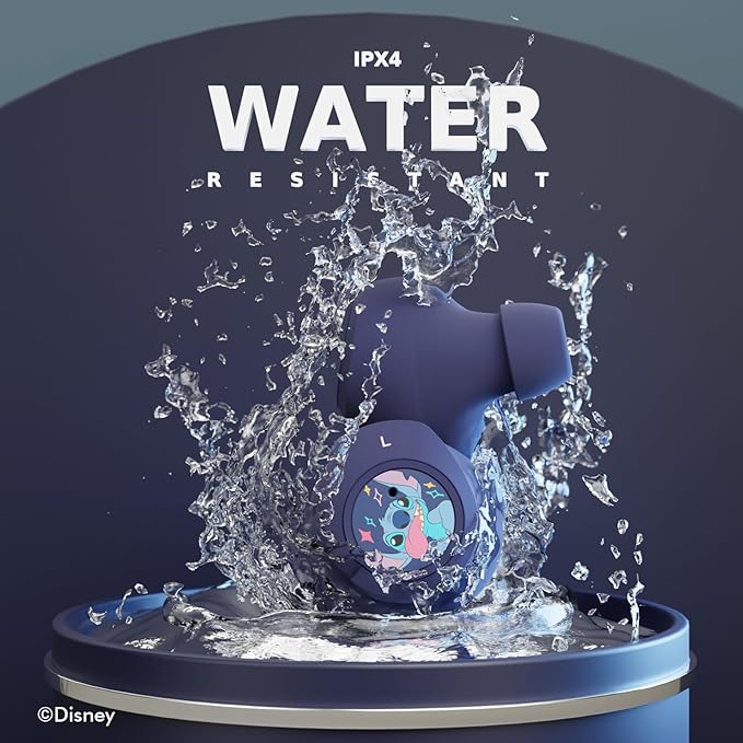 Disney Lilo and Stitch Bluetooth Earbuds w/Charging Case- Wireless Headphones w/Built-in Mic+ Up to 30 Hrs Playtime- Lilo and Stitch Gifts for Girls,Boys,Women,Men,All Fans of Lilo and Stitch Stuff