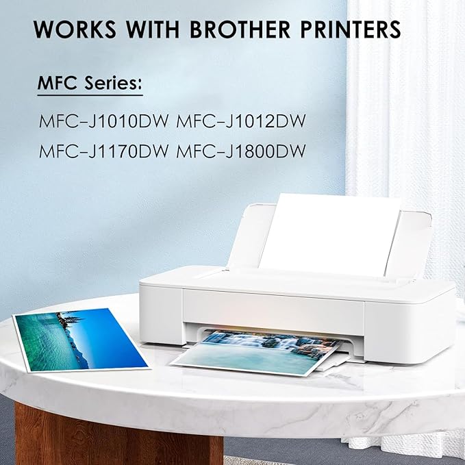 LC401XL Ink Cartridges High Yield Compatible for Brother Printer 401XL LC 401 with Brother MFC-J1010DW MFC-J1170DW MFC-J1012DW (Black Cyan Magenta Yellow, 10 Pack)