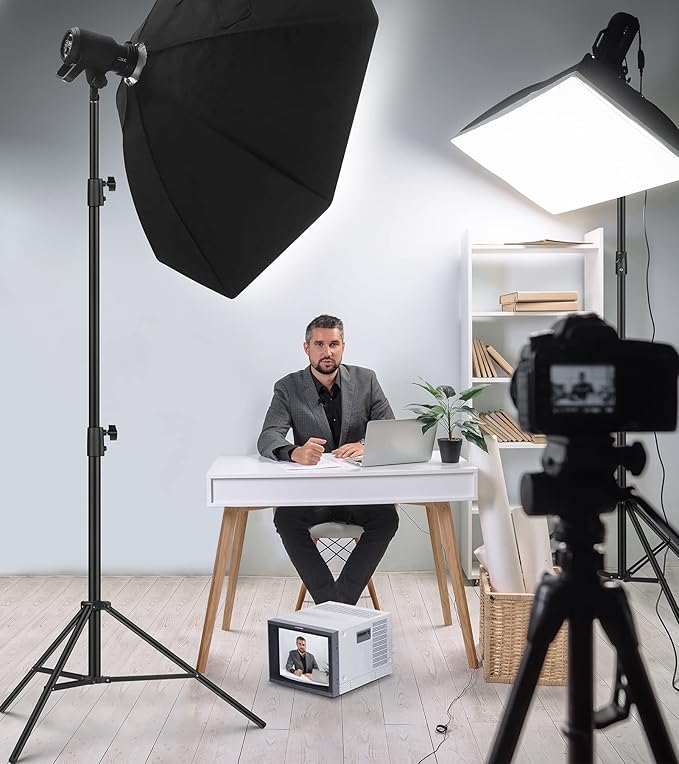 Photography Light Stand Heavy Duty Tripod, Sdfghj 9.2 ft/110''/280cm Aluminum Lighting Stand for Relfectors Photographic Portrait, Softbox, Umbrella, Strobe Light, Flash, Ring Light, with Carry Bag