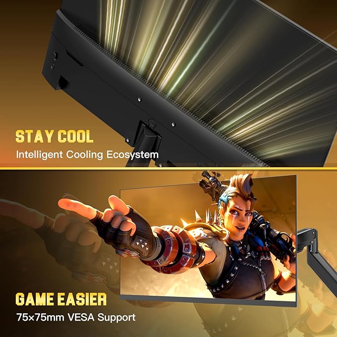 SANSUI 24.5 Inch 200Hz Gaming Monitor, FHD 1080P Fast IPS PC Gaming Monitor, 2 x HDMI2.0, 1 x DP1.4, FreeSync,128% sRGB HDR VESA Mountable (ES-G25X1, One HDMI Cable Included)